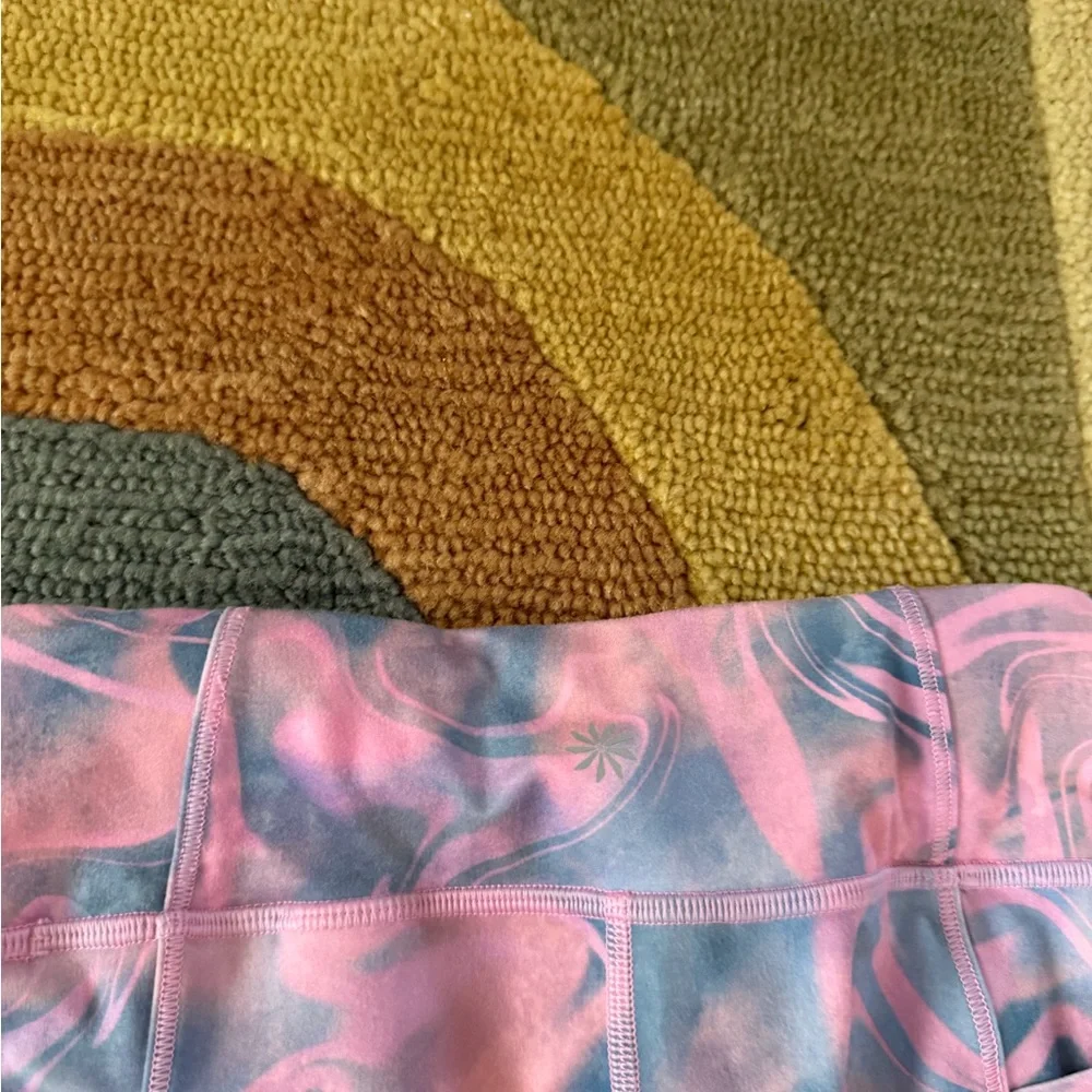 Athleta Girl High Rise Stash Your Treasures Tight Leggings Pink Pattern Medium